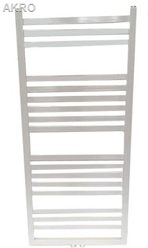 Grzejnik łazienkowy AKRO biały 120x53 565W V50 przyłącze  środkowe dolne